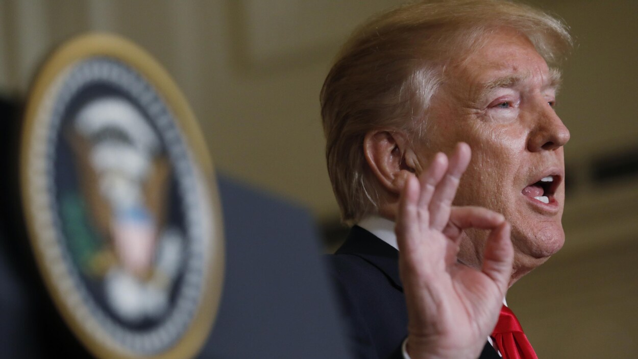 Le président américain Donald Trump à la Maison-Blanche en février