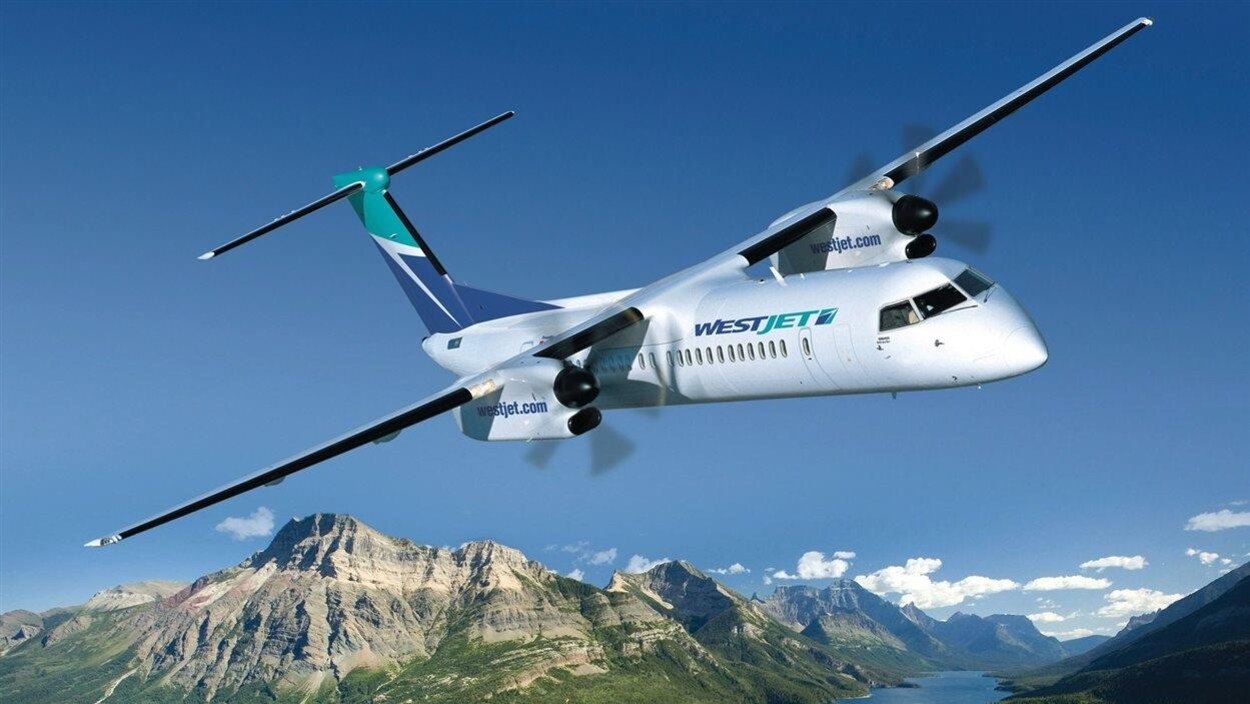 Un Q400 de Bombardier de la compagnie WestJet Un Q400 de Bombardier de la compagnie WestJet