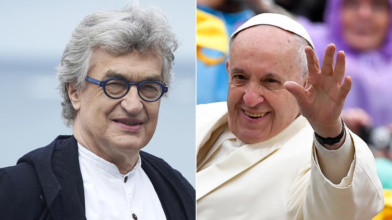 Le réalisateur Wim Wenders et le pape François Le réalisateur Wim Wenders et le pape François