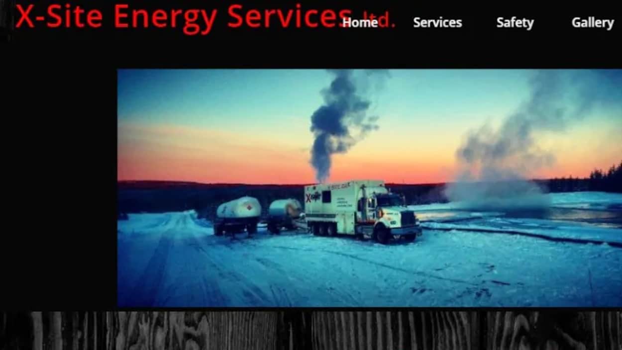Capture d'écran de la page d'accueil du site Internet de X-Site Energy Services.