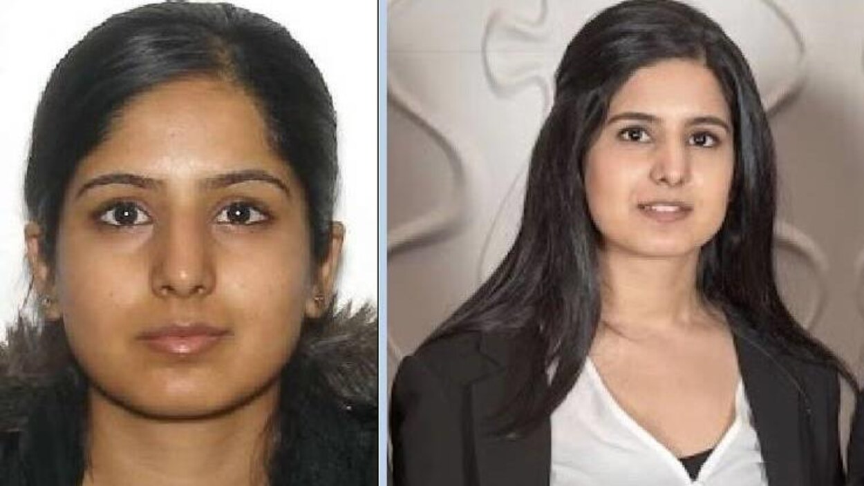 Deux photos en mosaïque d'une jeune femme à la peau basanée et aux cheveux longs Deux photos en mosaïque d'une jeune femme à la peau basanée et aux cheveux longs