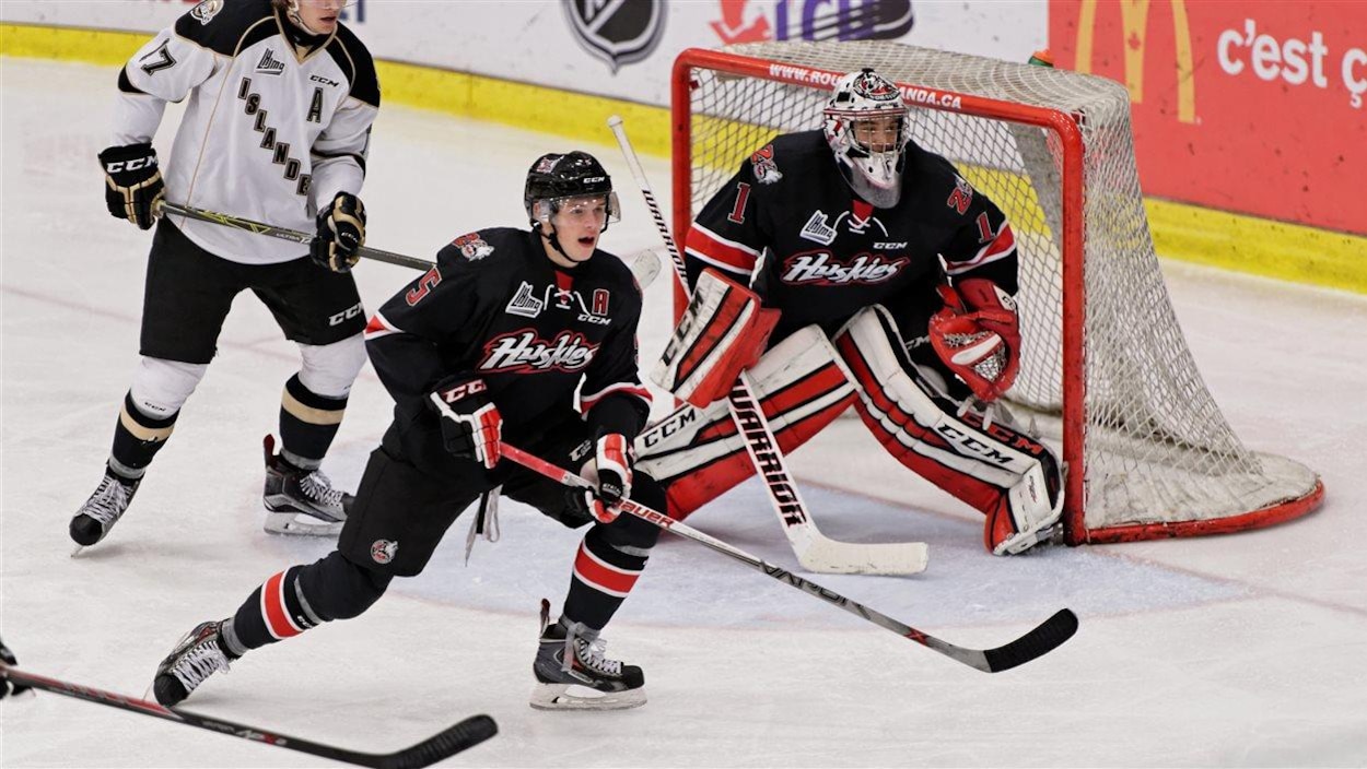 Samuel Harvey, gardien de but des Huskies de Rouyn-Noranda Samuel Harvey, gardien de but des Huskies de Rouyn-Noranda