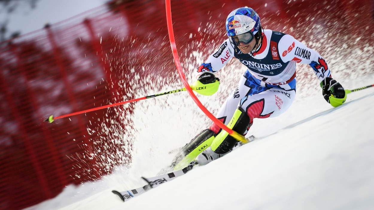 Alexis Pinturault durant le slalom des Championnats du monde de 2019