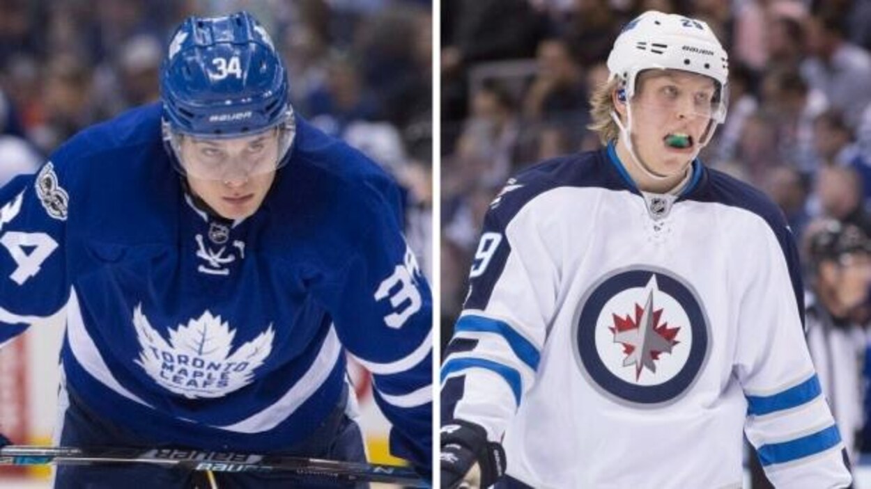 Auston Matthews (gauche) et Patrik Laine (droite) Auston Matthews (gauche) et Patrik Laine (droite)