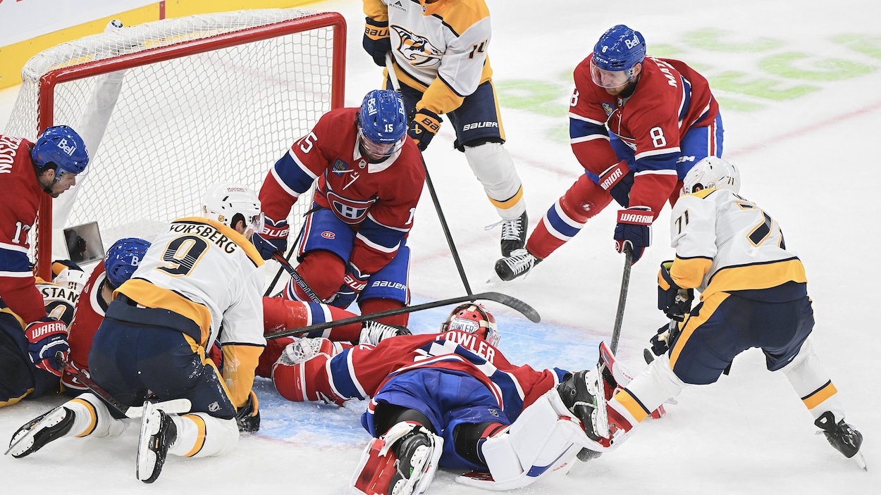 Le Canadien gaspille une avance de deux buts et s’incline devant les Predators