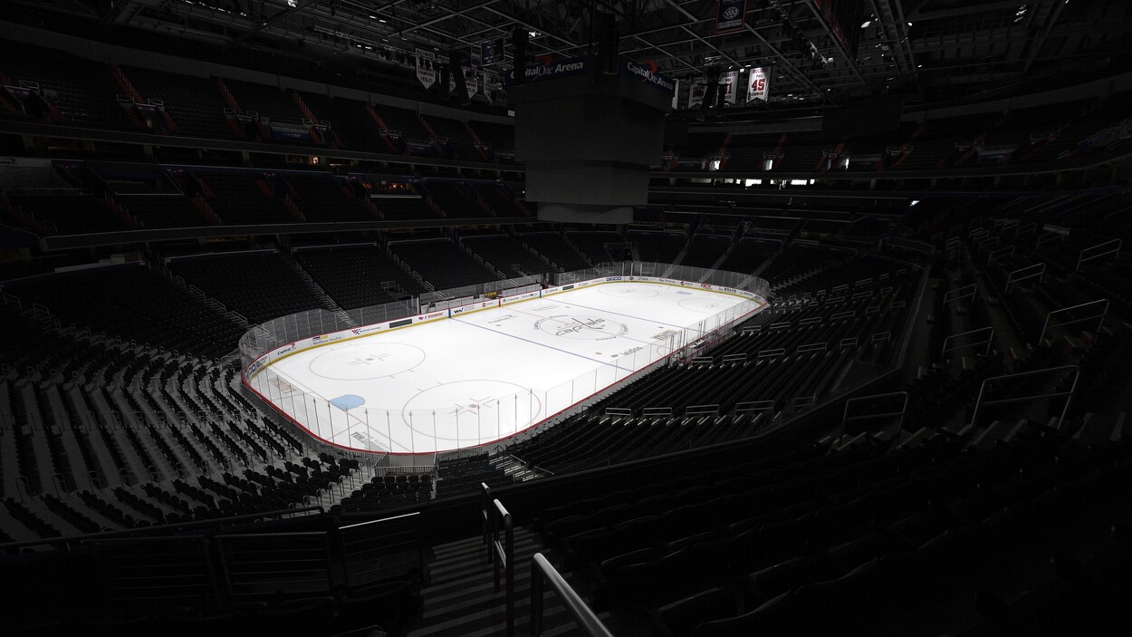 La patinoire de l'amphithéâtre des Capitals de Washington