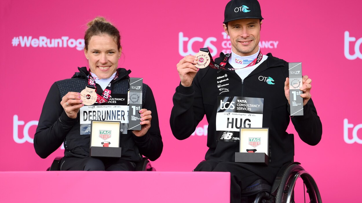Les mêmes bourses aux gagnants du marathon de Londres, en fauteuil roulant ou non