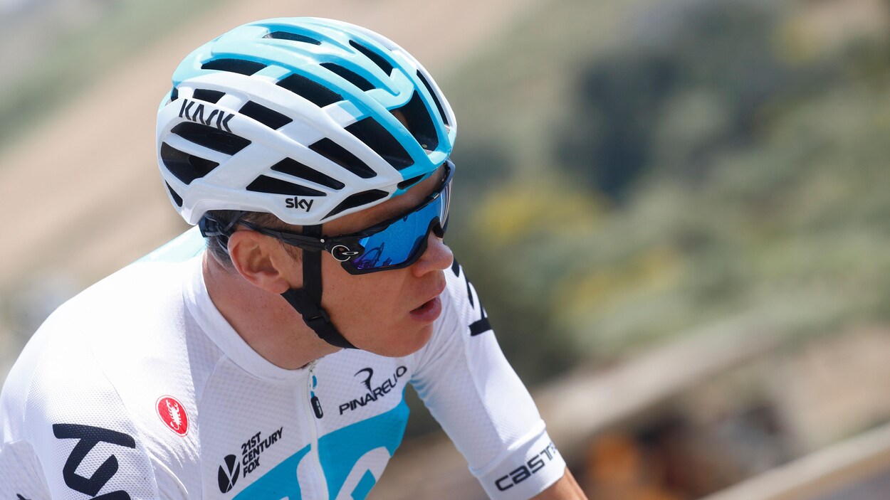 Le cycliste britannique Christopher Froome, de l'équipe Sky.
Le cycliste britannique Christopher Froome, de l'équipe Sky.