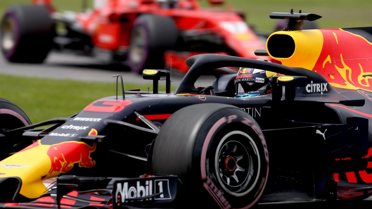 Daniel Ricciardo dans le virage Senna à Montréal lors du Grand Prix du Canada de 2018 Daniel Ricciardo dans le virage Senna à Montréal lors du Grand Prix du Canada de 2018