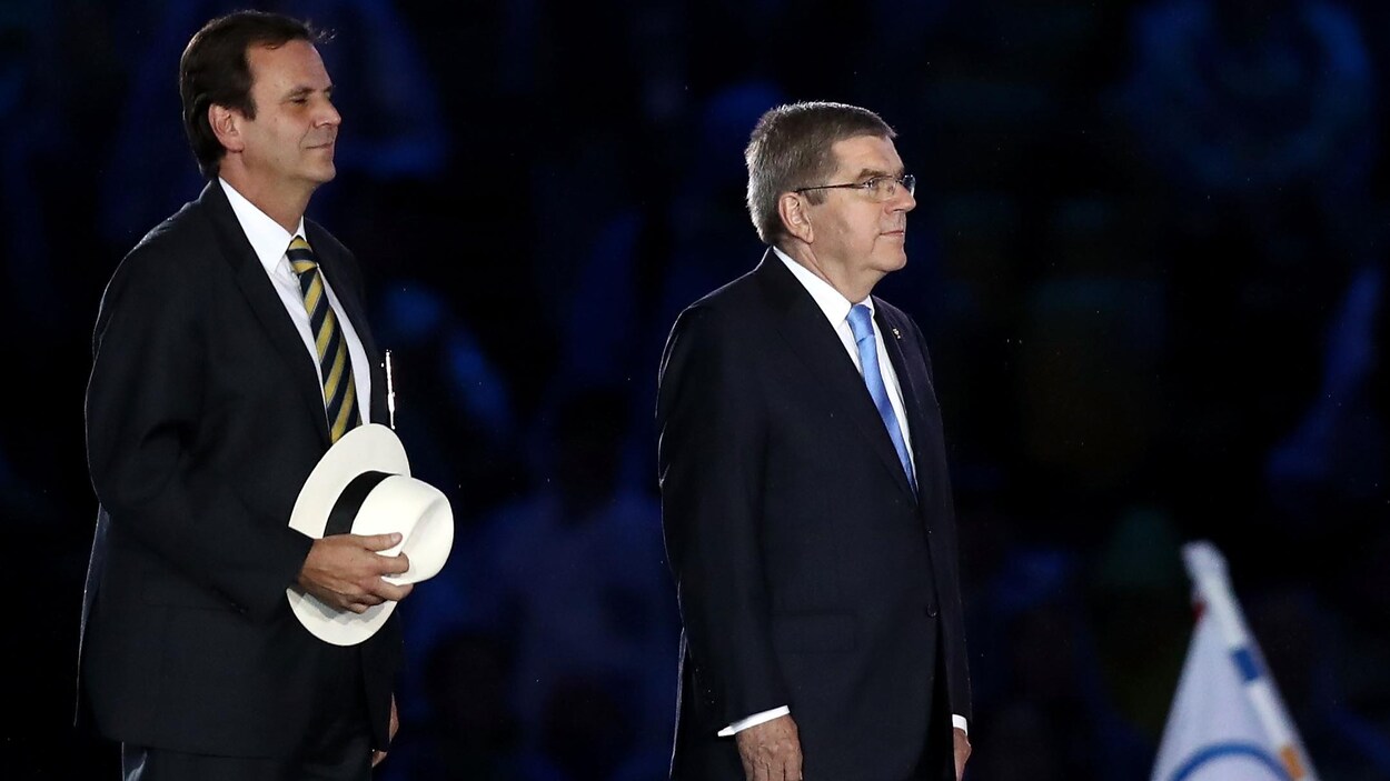 Eduardo Paes et Thomas Bach, président du CIO Eduardo Paes et Thomas Bach, président du CIO