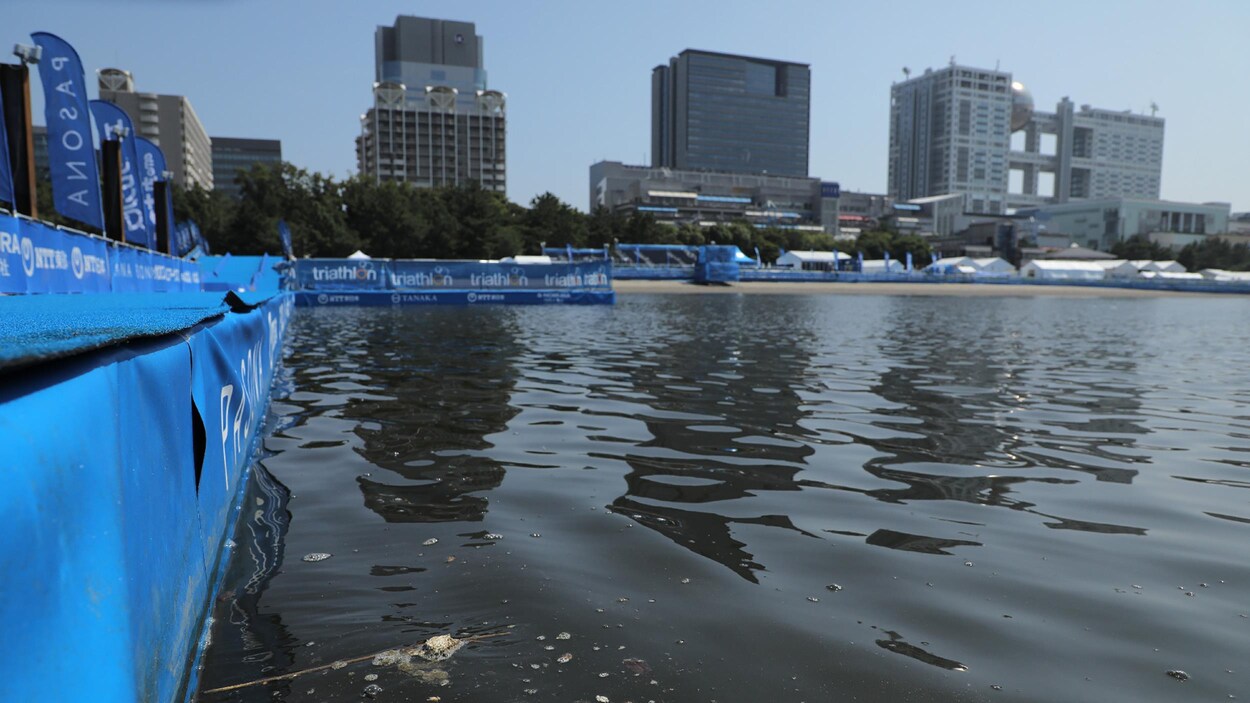 Le bassin d'eau où se dérouleront quelques épreuves olympiques et paralympiques en 2020 à Tokyo.