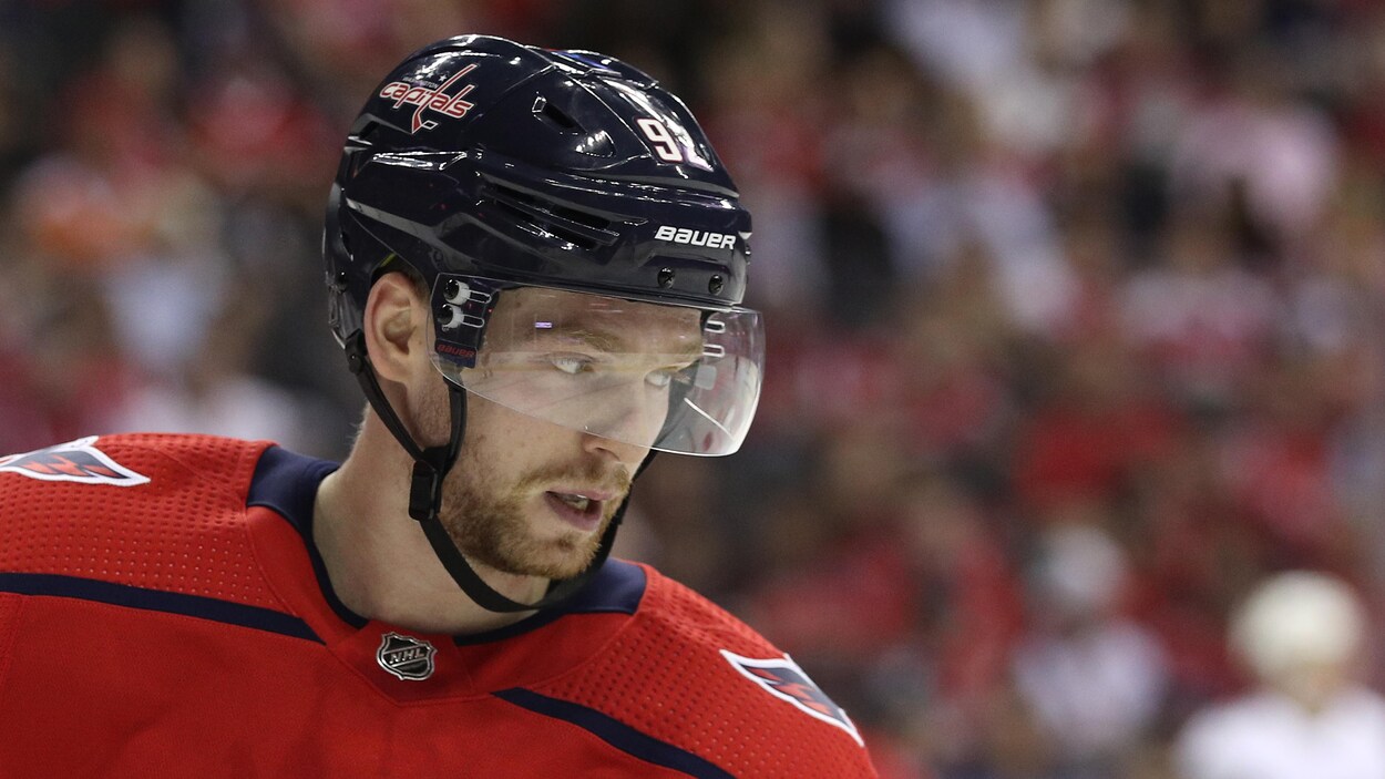 Le Russe Evgeny Kuznetsov lors d'un match des Capitals