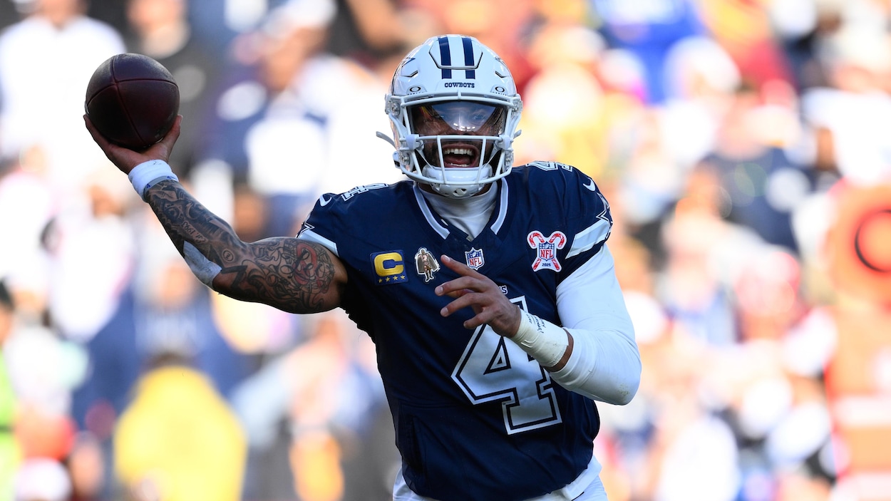Dak Prescott et les Cowboys battent les Commanders 30-23