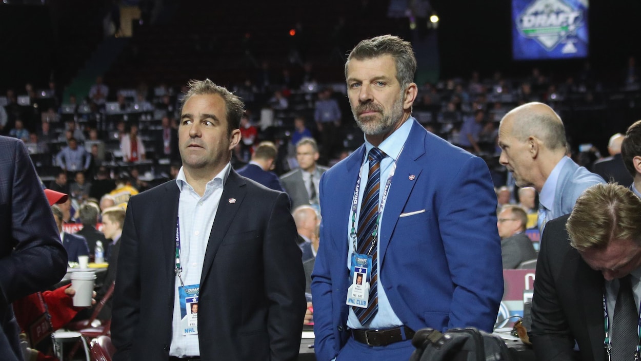 Geoff Molson (à gauche) et Marc Bergevin