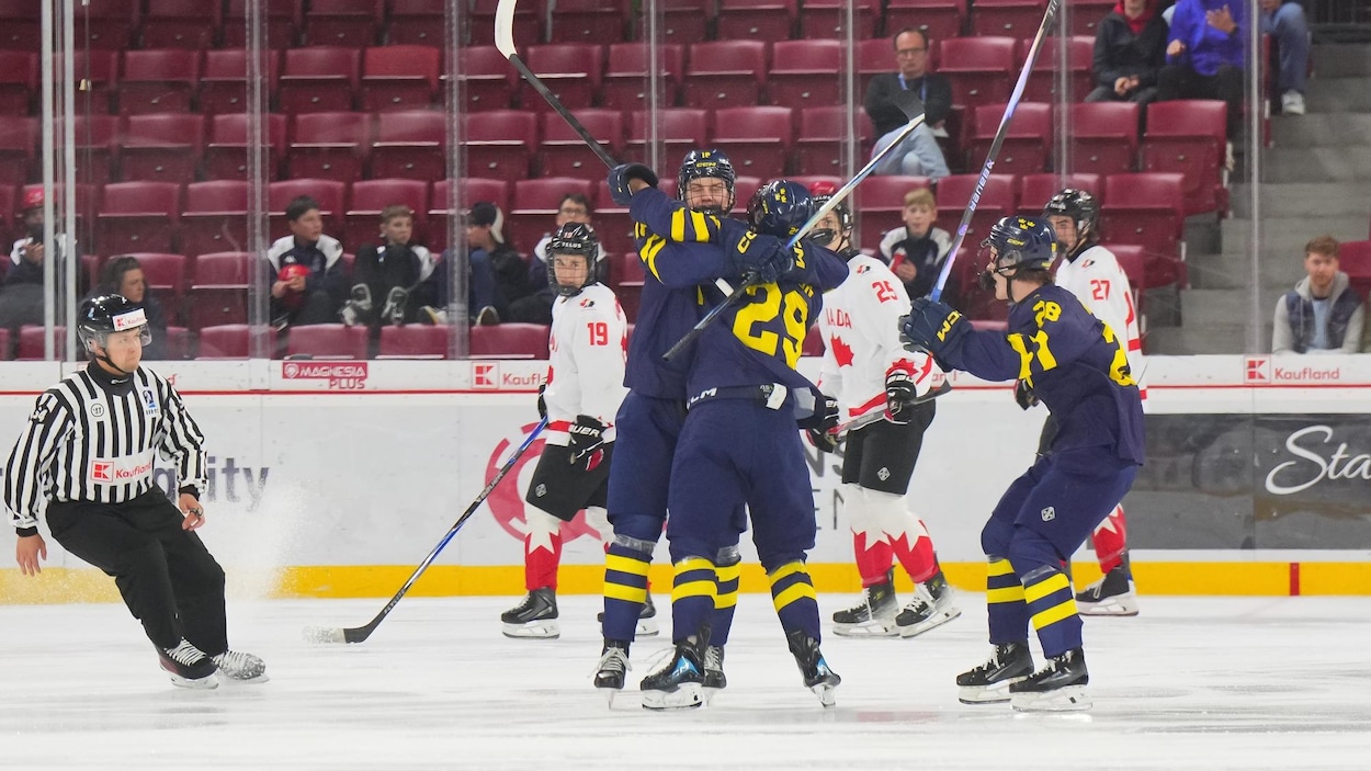 Le Canada éliminé par la Suède au mondial U-18 masculin