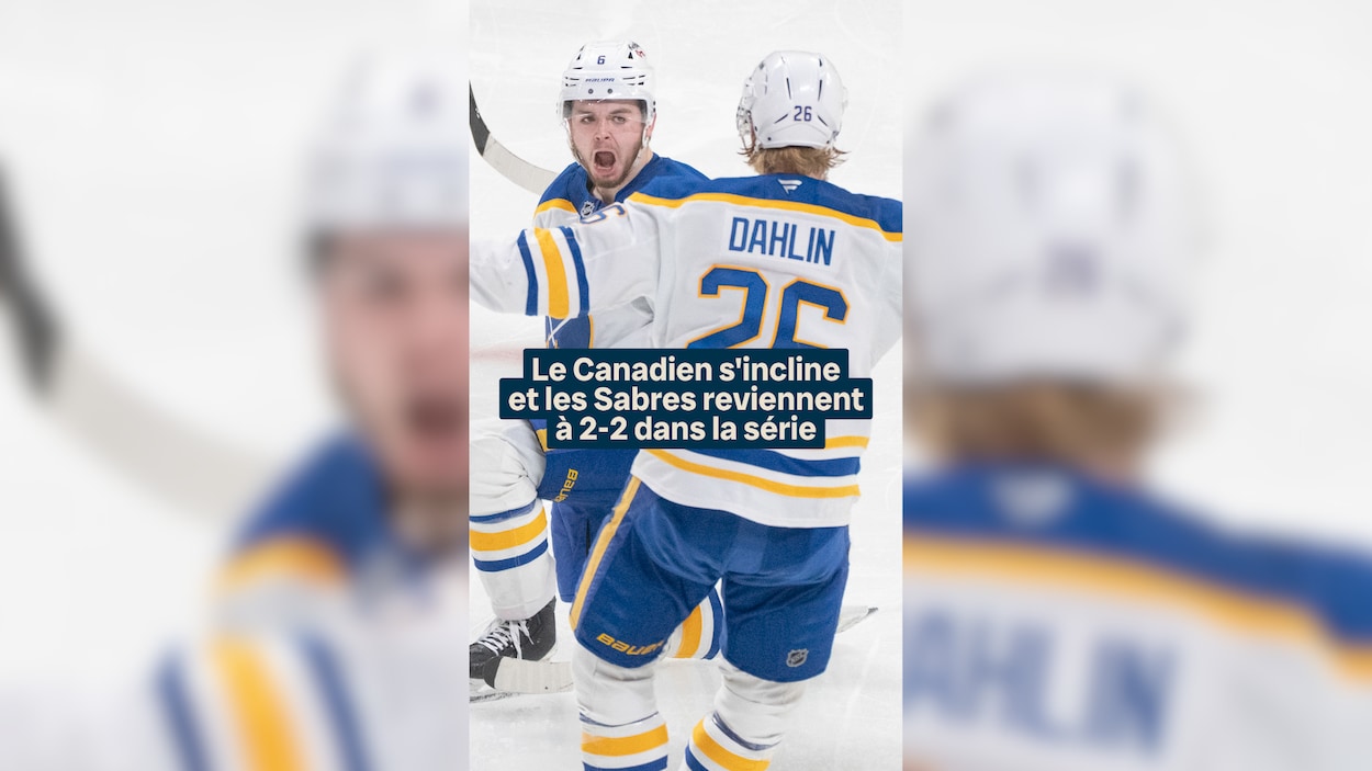 Le Canadien s'incline contre les Sabres et c'est l'égalité dans la série