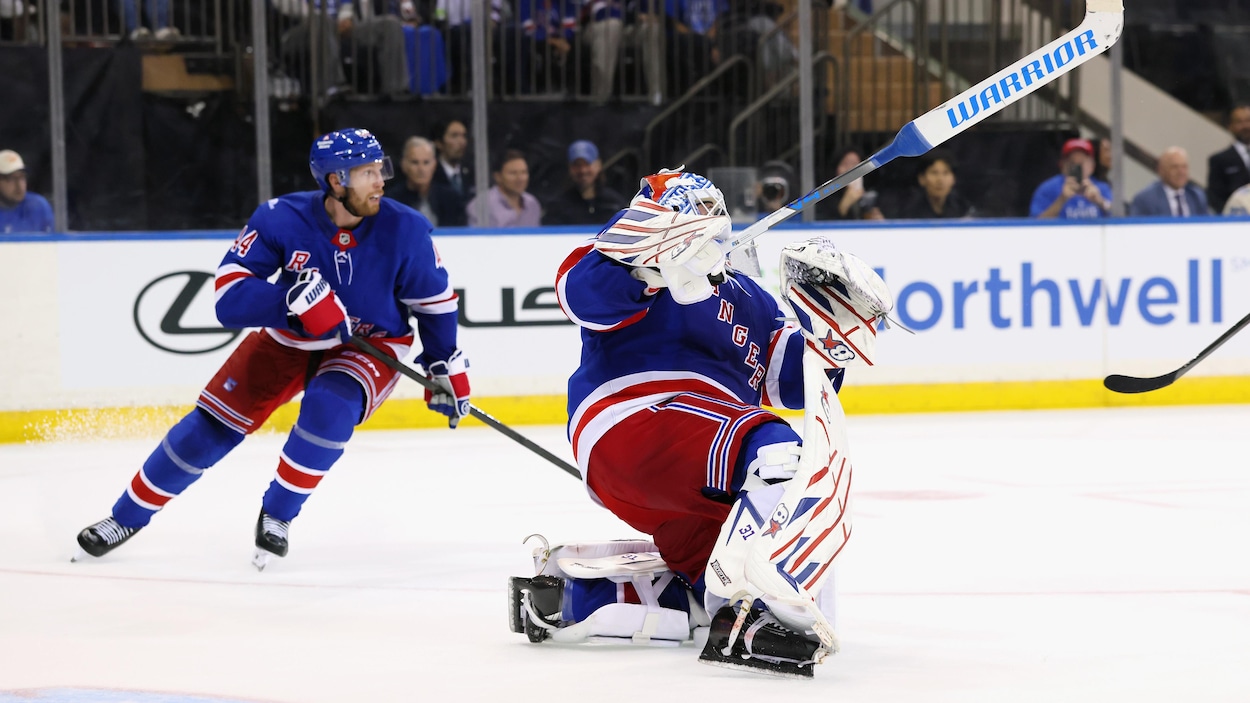 Le gardien Igor Shesterkin marque dans une victoire des Rangers