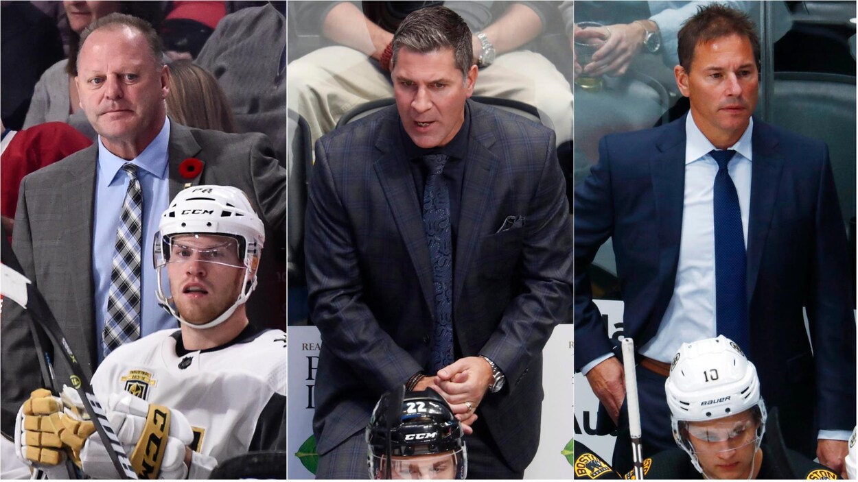 Gerard Gallant, Jared Bednar et Bruce Cassidy Gerard Gallant, Jared Bednar et Bruce Cassidy