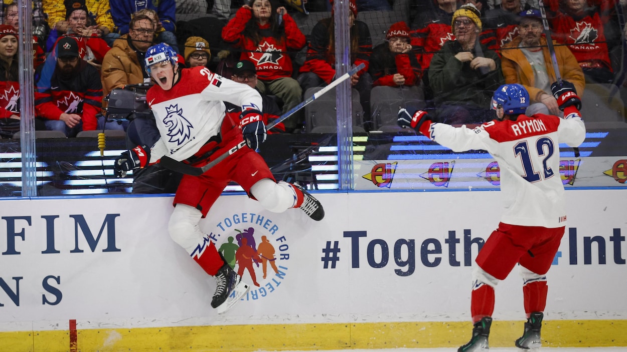 Le Canada surpris par la Tchéquie en quarts de ending du mondial junior