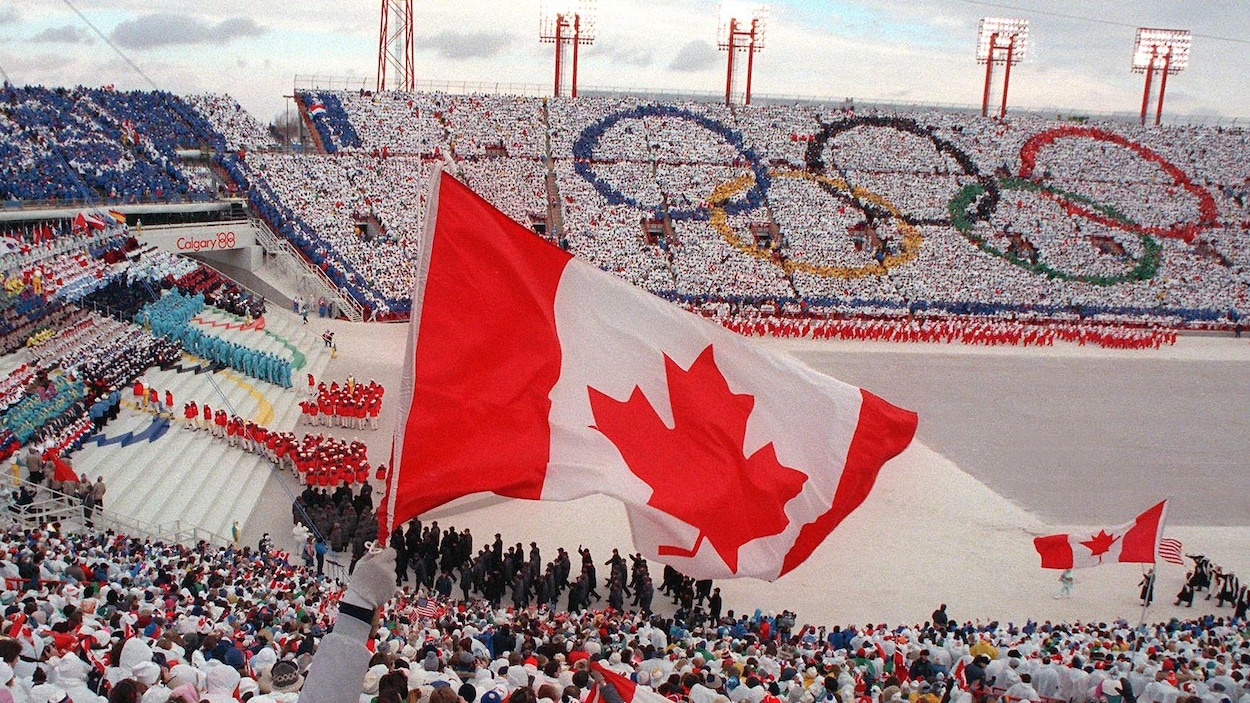 La cérémonie d'ouverture des Jeux d'hiver de 1988 à Calgary