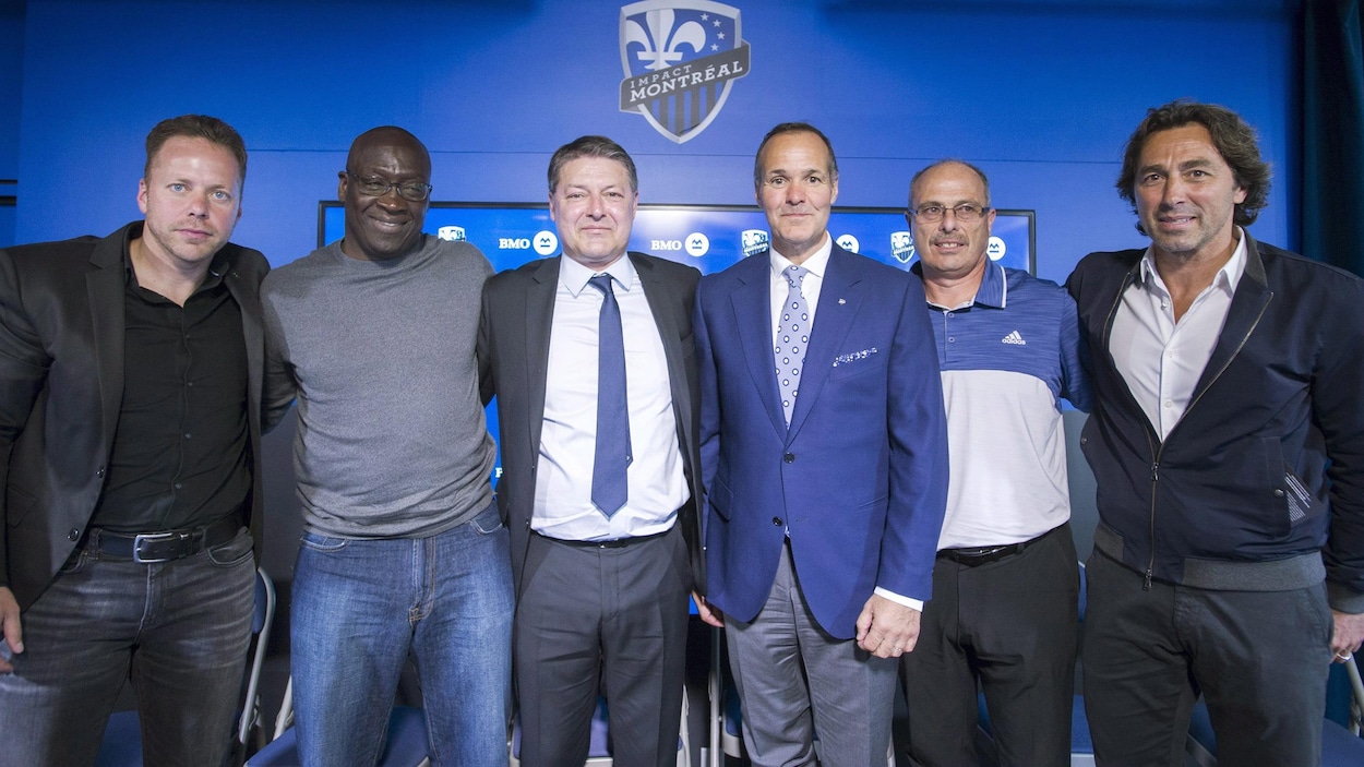 Marc Dos Santos, Rudy Doliscat, Patrice Ferri, Joey Saputo, Valerio Gazzola et Nick De Santis
