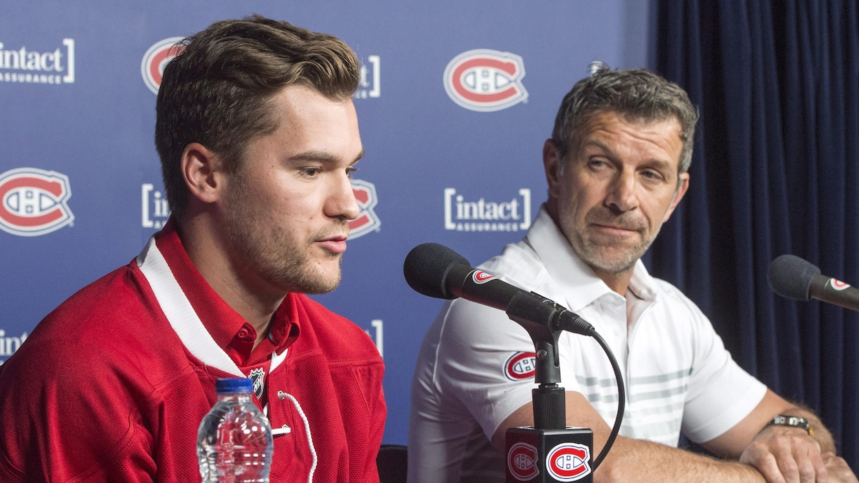 Jonathan Drouin et Marc Bergevin Jonathan Drouin et Marc Bergevin
