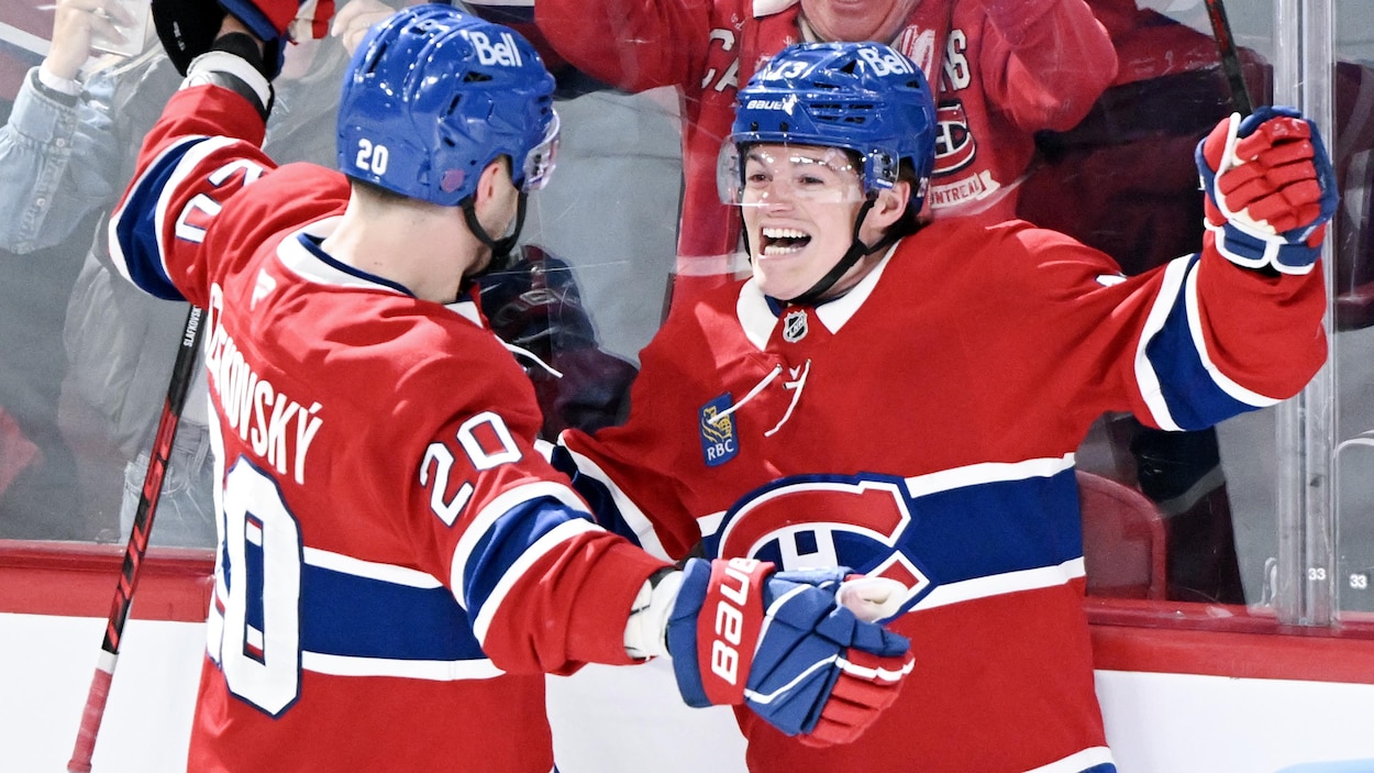 Cole Caufield et Juraj Slafkovsky coulent les Islanders