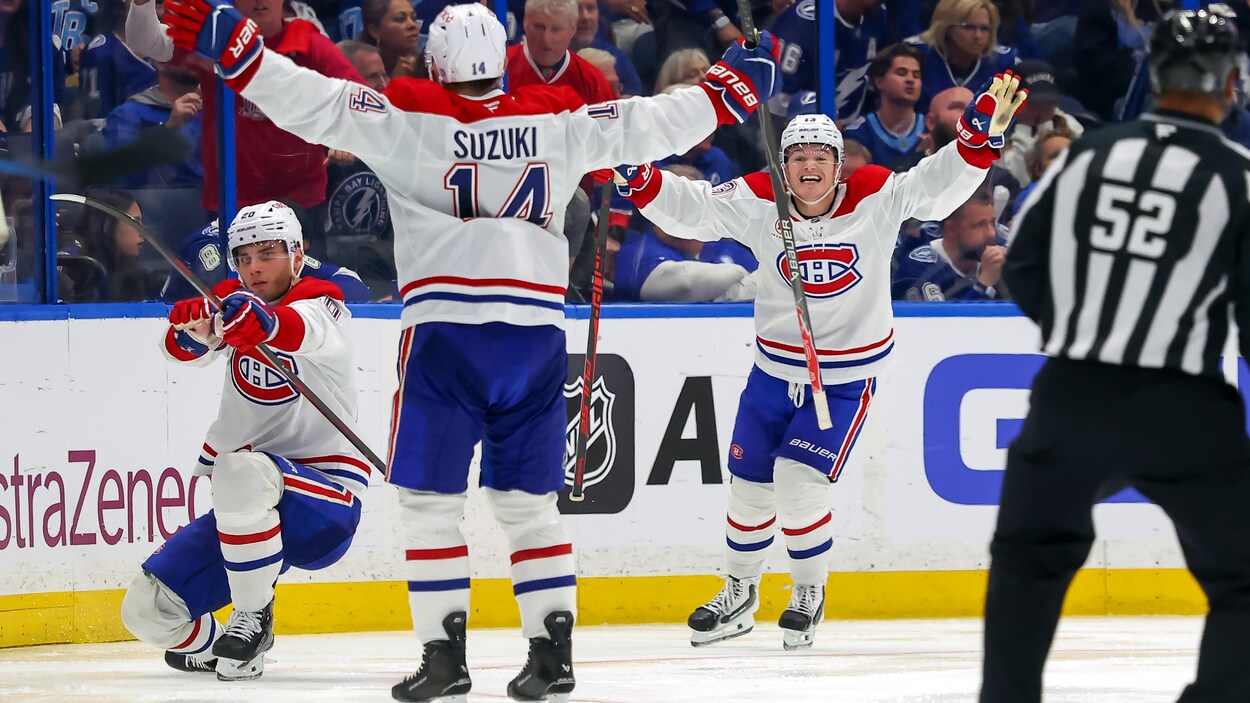 Slafkovsky donne la victoire au Canadien en prolongation à Tampa