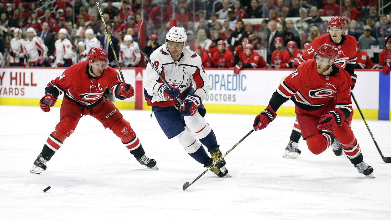 Justin Williams, Alex Ovechkin et Jaccob Slavin