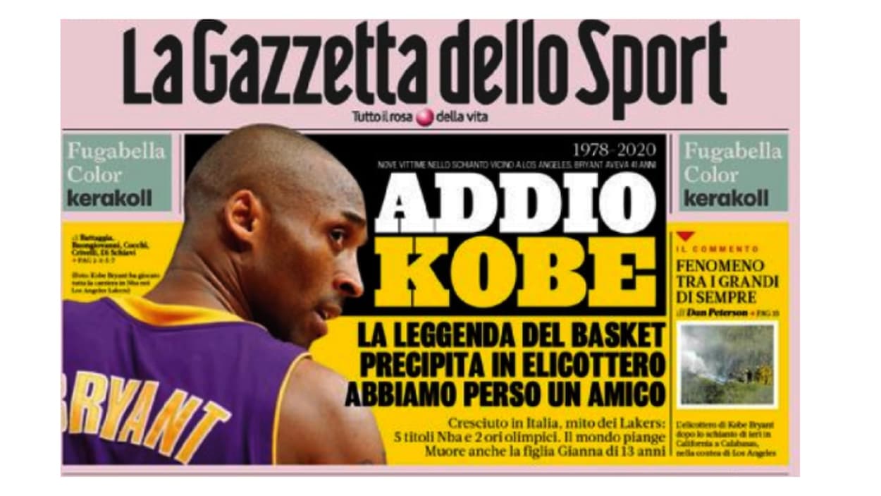C'est le titre de la une du quotidien italien spécialisé La Gazetta dello Sport.