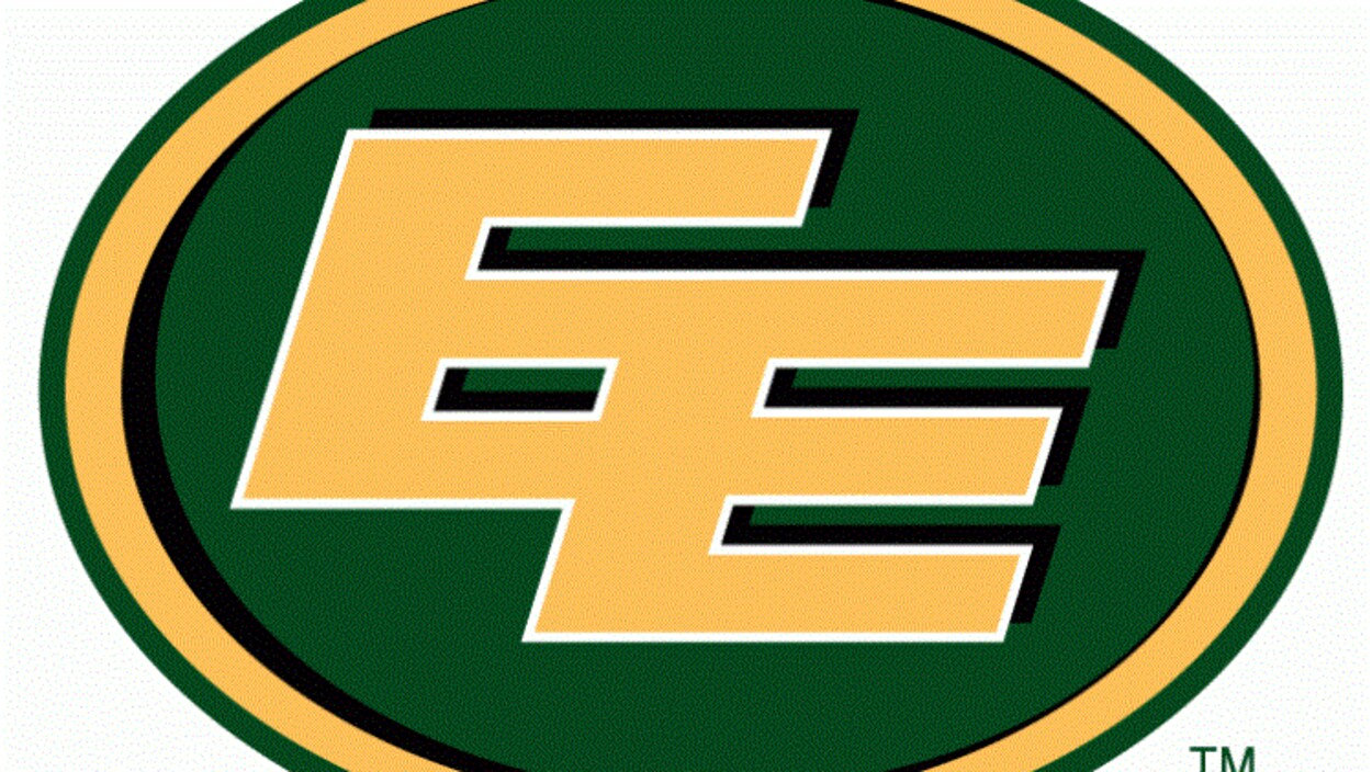 Le logo des Eskimos d'Edmonton : deux "e" de couleur jaune, sur fond vert.