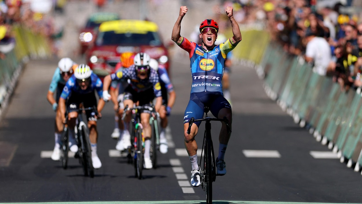 Le Danois Mads Pedersen remporte la 4e étape du Tour de France
