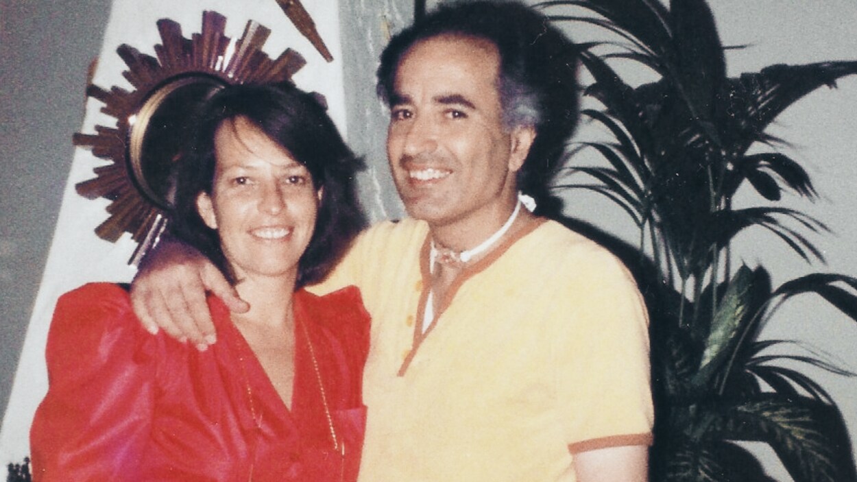 Marie Caron et Émile Abou Diwan après sa trachéotomie Marie Caron et Émile Abou Diwan après sa trachéotomie