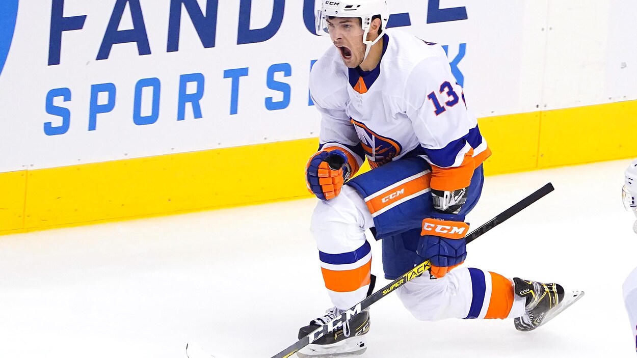 Un joueur de hockey