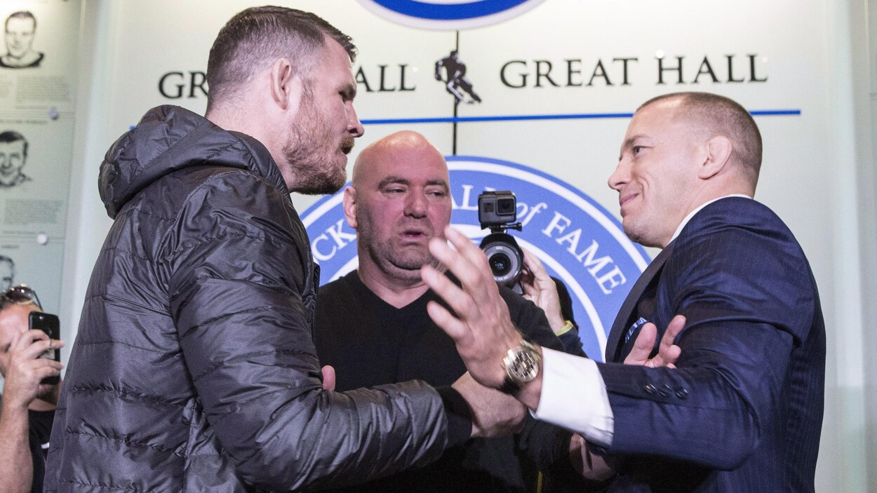Michael Bisping et Georges St-Pierre Michael Bisping et Georges St-Pierre