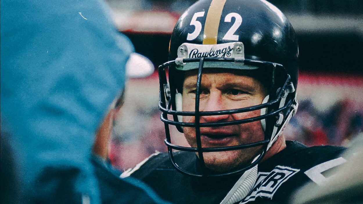 Mike Webster avec les Steelers de Pittsburgh en 1988 Mike Webster avec les Steelers de Pittsburgh en 1988