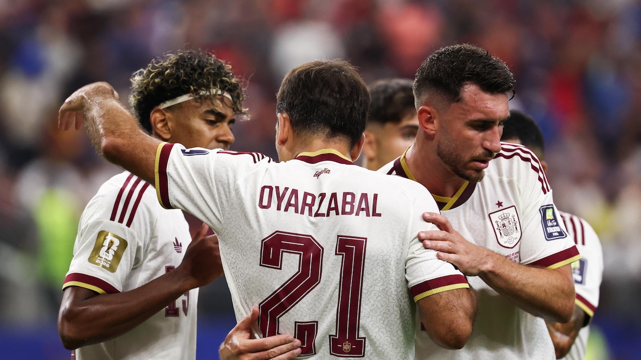 L’Espagne en avance 1-0 face à la France après une demie