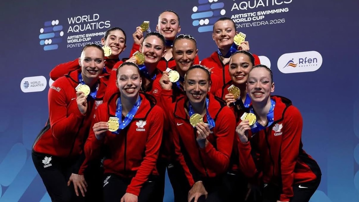 Natation artistique : Les Canadiennes remportent l’or à l’épreuve acrobatique