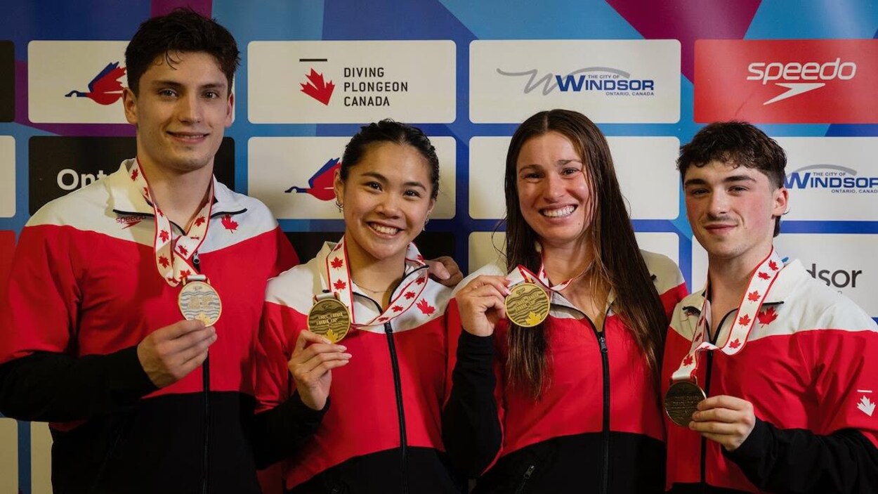 Le Canada remporte l’épreuve mixte par équipe à la Coupe Canada de plongeon