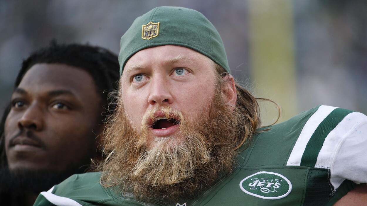 Nick Mangold et sa barbe drue Nick Mangold et sa barbe drue
