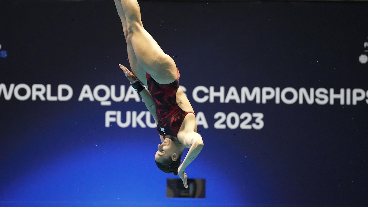 Pamela Ware placed 4th in the 1 meter competition