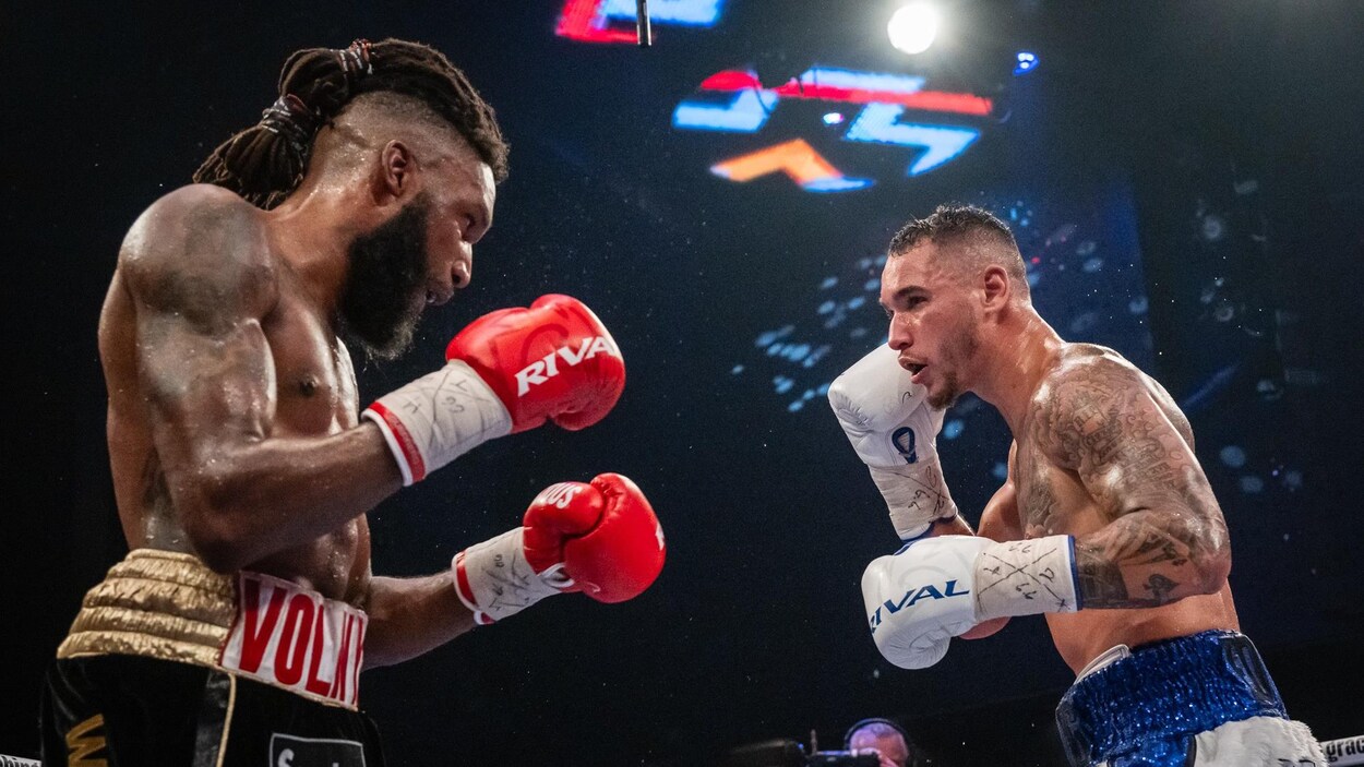 Butler Boxer Butler bousculé par Volny | Radio-Canada