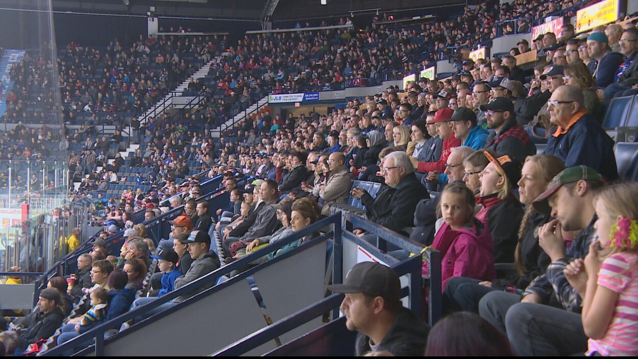 Les estrades du centre Brandt lors d'un match des Pats de Regina. Les estrades du centre Brandt lors d'un match des Pats de Regina.