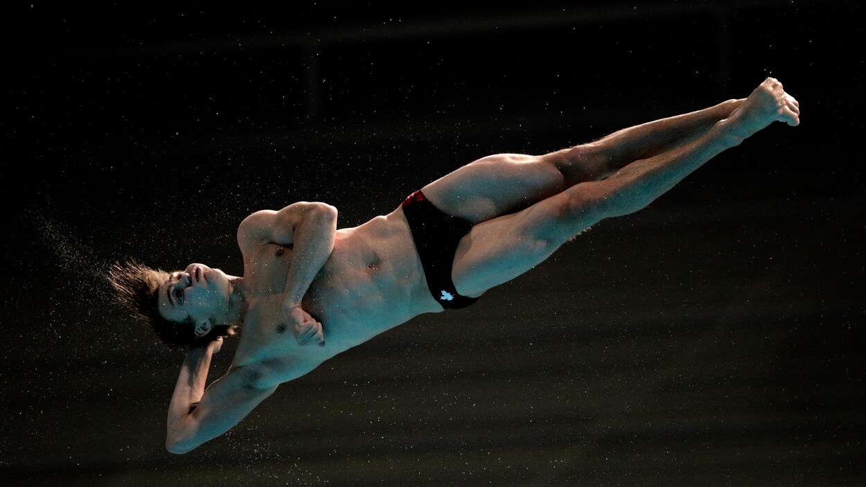 Philippe Gagné en action aux Championnats du monde de la FINA