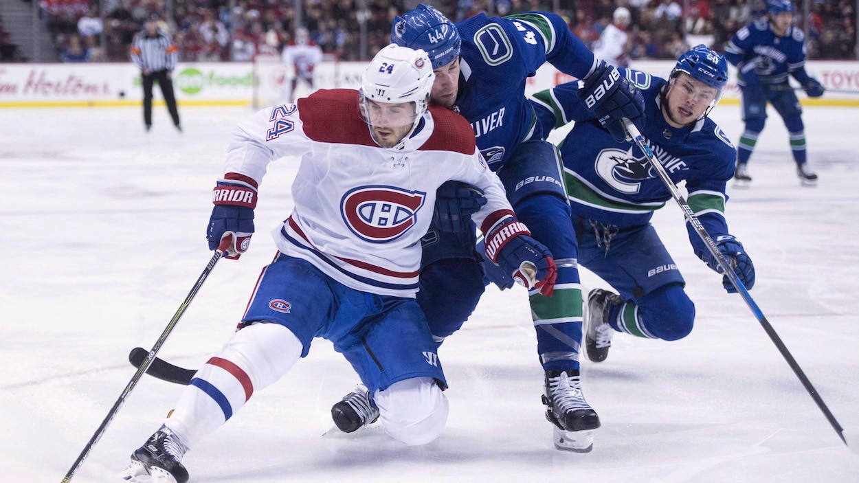 Phillip Danault (no 24), Erik Gudbranson (no 44) et Brendan Gaunce (no 50)
