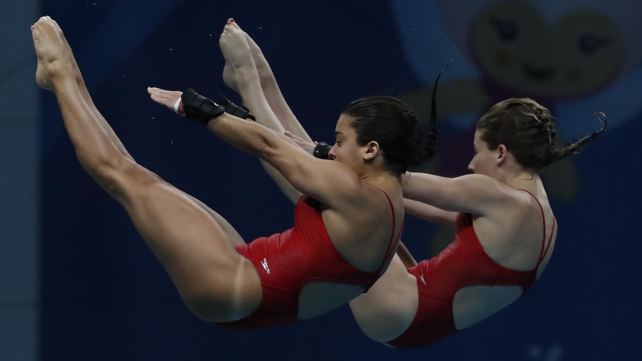 Les Canadiennes Meaghan Benfeito et Caeli McKay ont obtenu leur meilleur pointage de la saison pour terminer au 4e rang du 10 m synchro aux mondiaux de la FINA. Les Canadiennes Meaghan Benfeito et Caeli McKay ont obtenu leur meilleur pointage de la saison pour terminer au 4e rang du 10 m synchro aux mondiaux de la FINA.