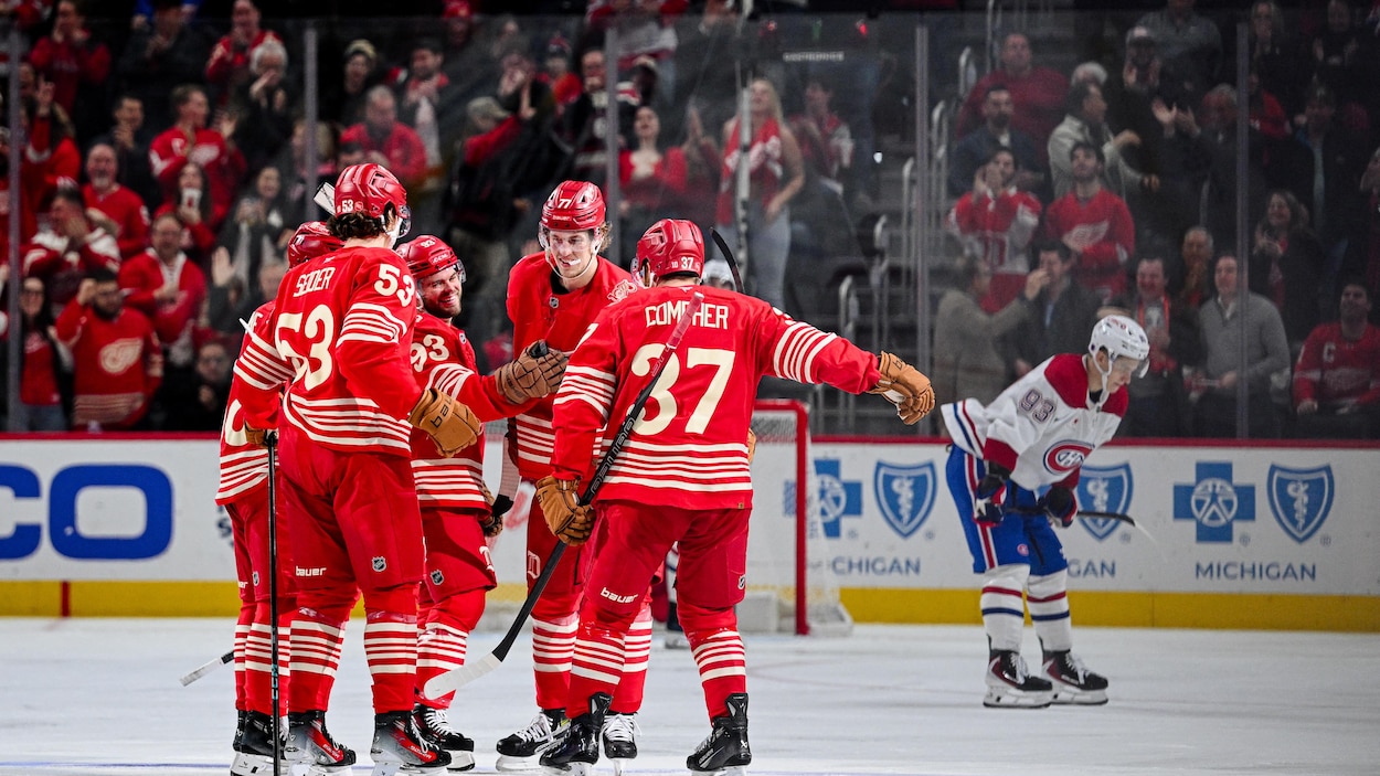 Le Canadien échappe son avance et s’incline devant les Red Wings