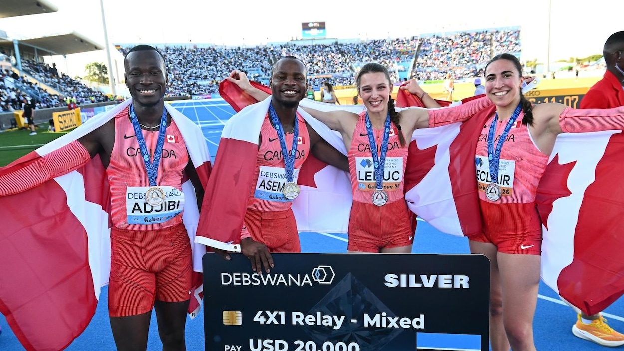 Canada wins silver twice at relay world championships