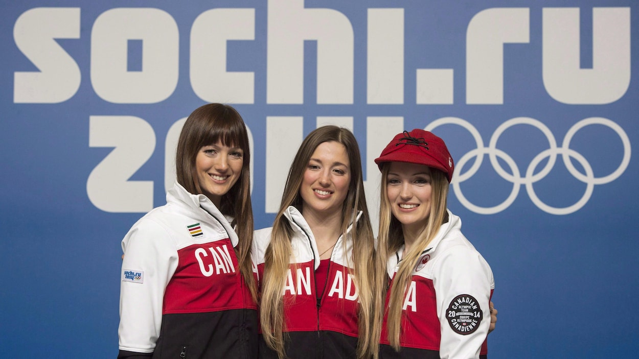Maxime, Chloé et Justine Dufour-Lapointe à Sotchi Maxime, Chloé et Justine Dufour-Lapointe à Sotchi
