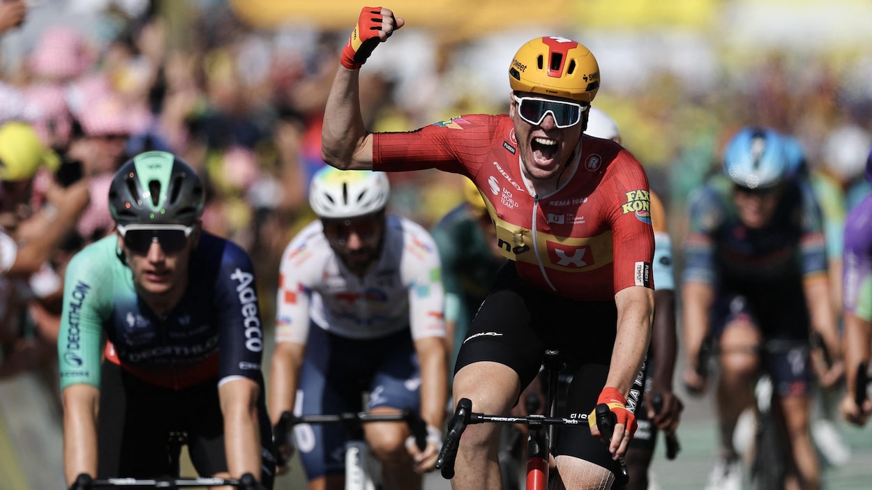 Tour de France : Soren Waerenskjold remporte l’étape la plus rapide de l’histoire